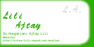 lili ajtay business card